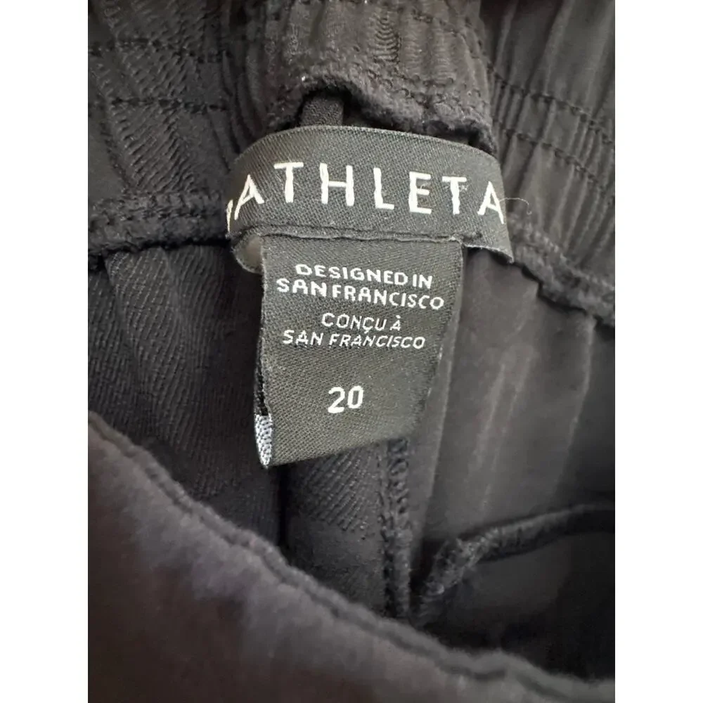 Athleta Brooklyn Joggers Ankle Black Camo Size 20 Athleisure Comfort Travel - Picture 3 of 6